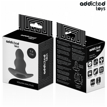 ADDICTED TOYS - PLUG ANAL HUECO SILICONA TALLA M 9,6 CM