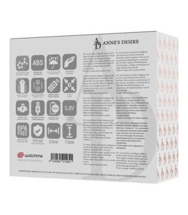 ANNE'S DESIRE - HUEVO CONTROL REMOTO TECNOLOGÍA WATCHME NEGRO/GOLD