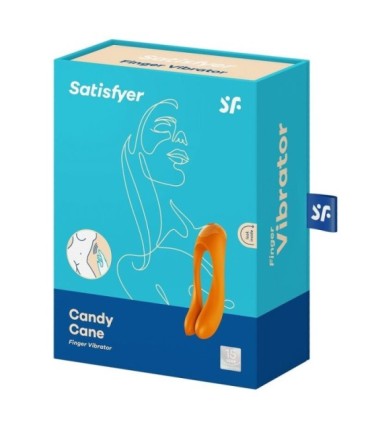 SATISFYER - CANDY CANE VIBRADOR DEDO NARANJA