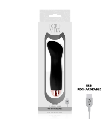 DOLCE VITA - VIBRADOR RECARGABLE ONE NEGRO 7 VELOCIDADES