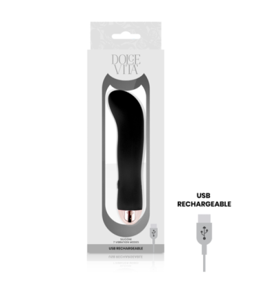 DOLCE VITA - VIBRADOR RECARGABLE TWO NEGRO 7 VELOCIDADES