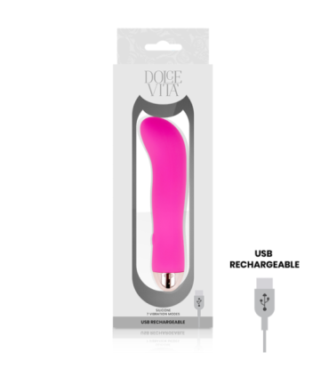 DOLCE VITA - VIBRADOR RECARGABLE TWO ROSA 7 VELOCIDADES