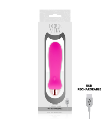 DOLCE VITA - VIBRADOR RECARGABLE FIVE ROSA 7 VELOCIDADES