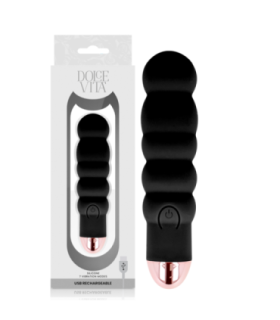 DOLCE VITA - VIBRADOR RECARGABLE SIX NEGRO 7 VELOCIDADES
