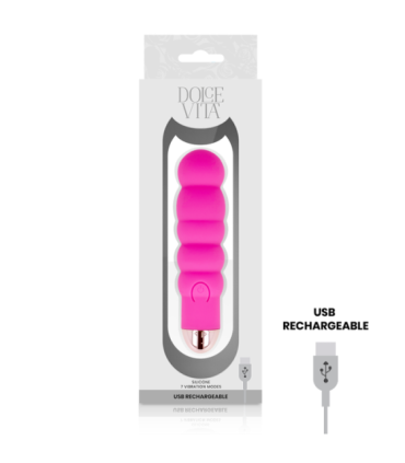 DOLCE VITA - VIBRADOR RECARGABLE SIX ROSA 7 VELOCIDADES