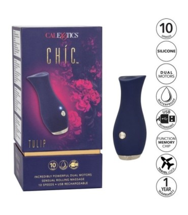 CALEXOTICS - CHIC TULIP MASAJEADOR AZUL