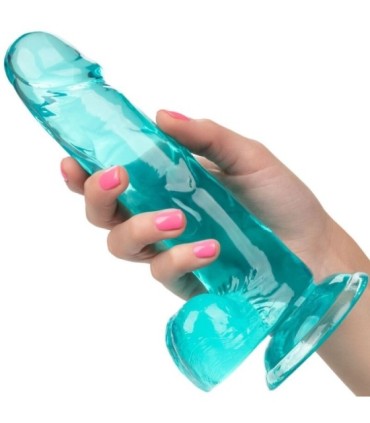 CALEXOTICS - SIZE QUEEN DILDO AZUL 15.3 CM