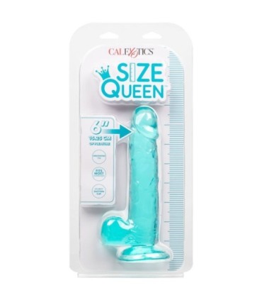 CALEXOTICS - SIZE QUEEN DILDO AZUL 15.3 CM