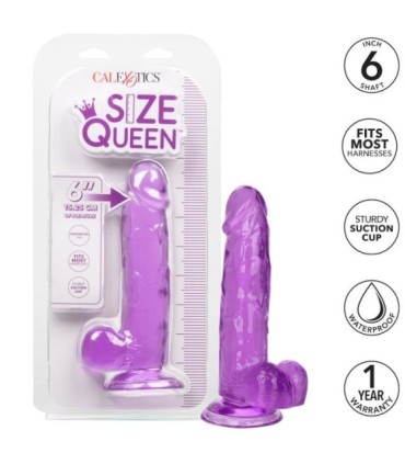 CALEXOTICS - SIZE QUEEN DILDO LILA 15.3 CM