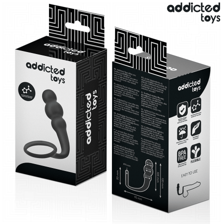 ADDICTED TOYS - PLUG ANAL CON ANILLO SILICONA MODELO 1