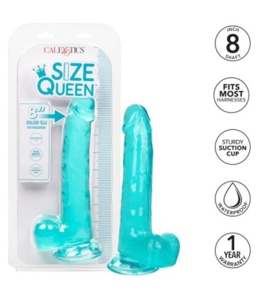 CALEXOTICS - SIZE QUEEN DILDO AZUL 20.3 CM