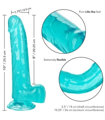 CALEXOTICS - SIZE QUEEN DILDO AZUL 20.3 CM