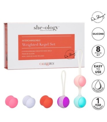 CALEXOTICS - SHE-OLOGY SET BOLAS KEGEL INTERCAMBIABLES