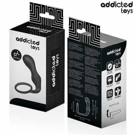 ADDICTED TOYS - PLUG ANAL CON ANILLO SILICONA MODELO 3