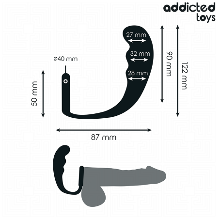 ADDICTED TOYS - PLUG ANAL CON ANILLO SILICONA MODELO 4