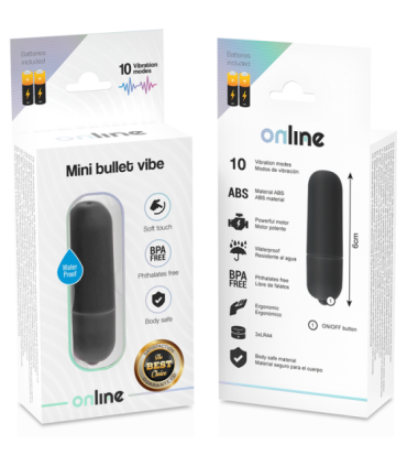 ONLINE - MINI BALA VIBRADORA NEGRO