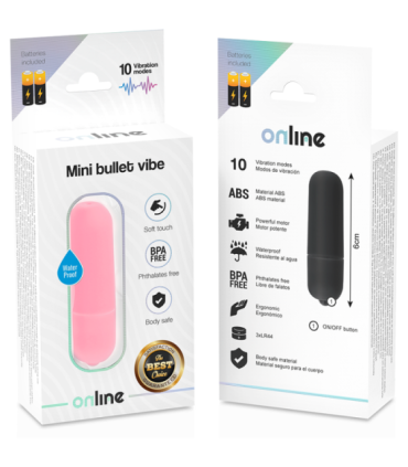 ONLINE - MINI BALA VIBRADORA ROSA