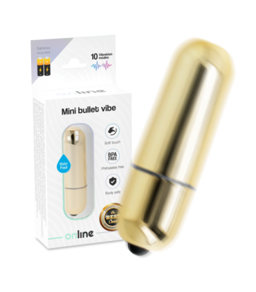 ONLINE - MINI BALA VIBRADORA DORADA