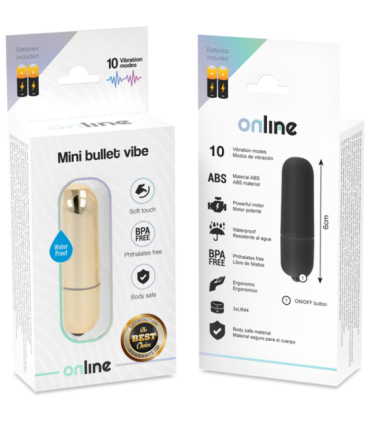 ONLINE - MINI BALA VIBRADORA DORADA