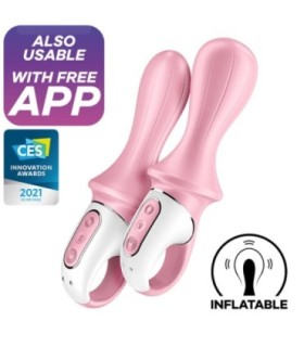 SATISFYER - AIR PUMP BOOTY 5+ VIBRADOR ANAL INFLABLE ROSA