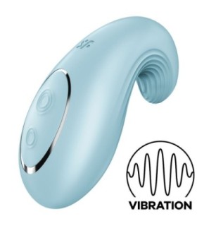 SATISFYER - DIPPING DELIGHT VIBRADOR LAY-ON AZUL