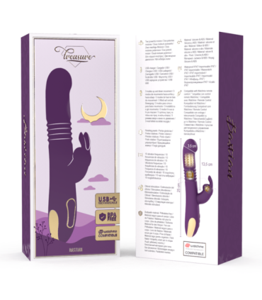 TREASURE - BASTIAN RABBIT UP & DOWN, ROTATOR & VIBRATOR COMPATIBLE CON WATCHME WIRELESS TECHNOLOGY