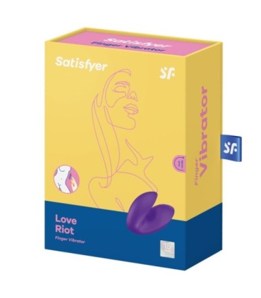 SATISFYER - LOVE RIOT VIBRADOR DEDAL MORADO