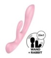 SATISFYER - TRIPLE OH VIBRADOR HÍBRIDO AZUL