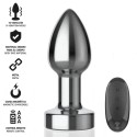 INTENSE - PLUG ANAL 10 VIBRACIONES METAL CON CONTROL REMOTO S