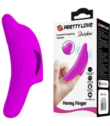 PRETTY LOVE - DELPHINI PODEROSO ESTIMULADOR DE DEDO MORADO