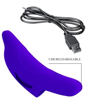 PRETTY LOVE - DELPHINI PODEROSO ESTIMULADOR DE DEDO AZUL OSCURO