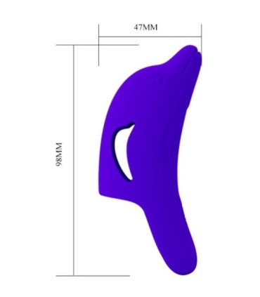 PRETTY LOVE - DELPHINI PODEROSO ESTIMULADOR DE DEDO AZUL OSCURO