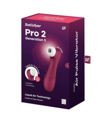SATISFYER - PRO 2 GENERACIÓN 3 LIQUID AIR TECHNOLOGY GRANATE