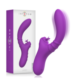 INTENSE - HARRY VIBRADOR FLEXIBLE CON LENGUA MORADO