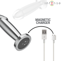 INTENSE - PLUG ANAL 10 VIBRACIONES METAL EN FORMA DE DILDO CON CONTROL REMOTO S