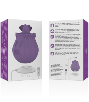 INTENSE - VIOLET ESTIMULADOR LENGUA BASE MAGNÉTICA