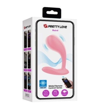 PRETTY LOVE - BAIRD G-SPOT 12 VIBRACIONES RECARGABLE ROSA APP