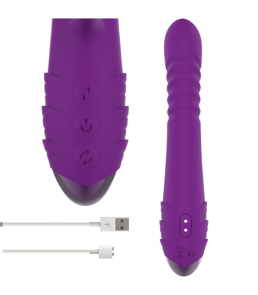 INTENSE - IGGY VIBRADOR MULTIFUNCIÓN RECARGABLE UP & DOWN CON ESTIMULADOR DE CLITORIS MORADO