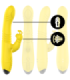 INTENSE - TOKY VIBRADOR MULTIFUNCIÓN RECARGABLE UP & DOWN CON ESTIMULADOR DE CLITORIS AMARILLO