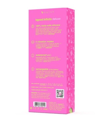 B SWISH - BGOOD INFINITE DELUXE VIBRADOR RECARGABLE SILICONA ROSA