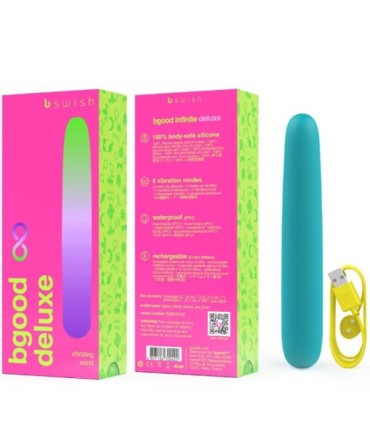B SWISH - BGOOD INFINITE DELUXE VIBRADOR RECARGABLE SILICONA AZUL