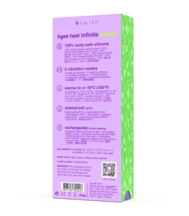 B SWISH - BGEE HEAT INFINITE DELUXE VIBRADOR RECARGABLE SILICONA LAVANDA