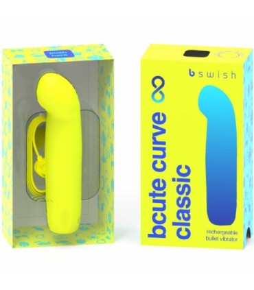 B SWISH - BCUTE CURVE INFINITE CLASSIC VIBRADOR RECARGABLE SILICONA AMARILLO