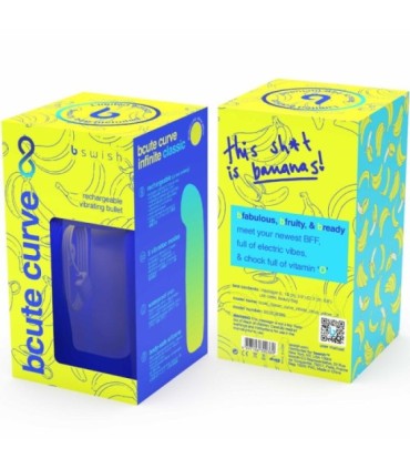 B SWISH - BCUTE CURVE INFINITE CLASSIC EDICION LIMITADA VIBRADOR RECARGABLE SILICONA AMARILLO