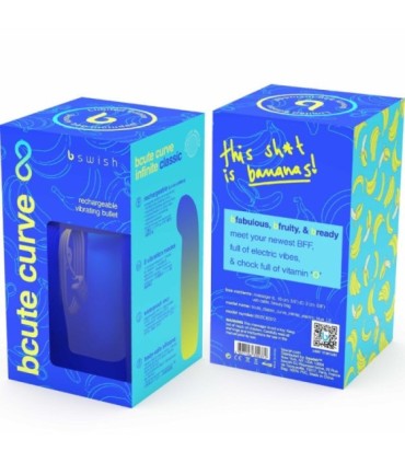 B SWISH - BCUTE CURVE INFINITE CLASSIC EDICION LIMITADA VIBRADOR RECARGABLE SILICONA AZUL