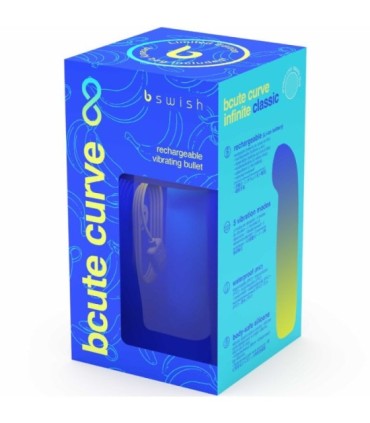 B SWISH - BCUTE CURVE INFINITE CLASSIC EDICION LIMITADA VIBRADOR RECARGABLE SILICONA AZUL