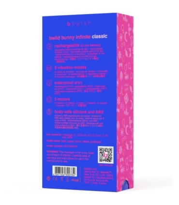 B SWISH - BWILD BUNNY INFINITE CLASSIC VIBRADOR RECARGABLE SILICONA AZUL