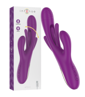 INTENSE - APOLO VIBRADOR MULTIFUNCIÓN RECARGABLE 7 VIBRACIONES CON LENGUA OSCILANTE MORADO