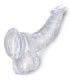 KING COCK - CLEAR PENE REALÍSTICO CURVADO CON TESTÍCULOS 16.5 CM TRANSPARENTE