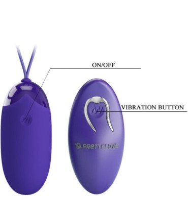 PRETTY LOVE - BERGER YOUTH HUEVO VIBRADOR CONTROL REMOTO VIOLETA